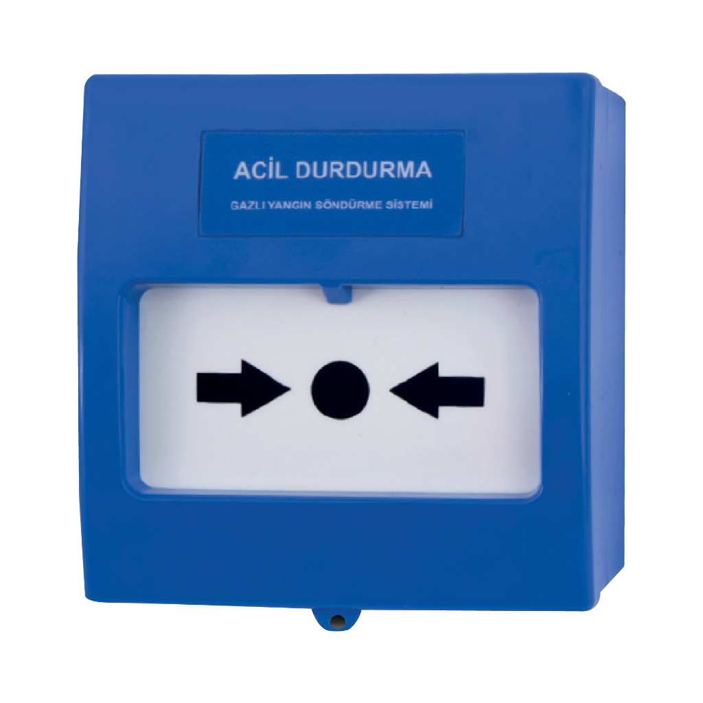 FC3BA139-089F-006D-54A0247933270635_b Teknim TFB-3165B Acil Durdurma Butonu, Gazlı Yangın Söndürme Sistemleri İçin, Mavi - Görsel 1